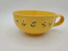 Vintage Teleflora Exclusive Mug Cup Yellow with White Flowers 1985 Made In Korea picture