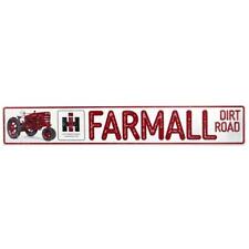 IH Farmall Dirt Road Embossed Metal Street Sign, 36in x 6in 42073 picture