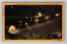 Hollywood CA-California, The Hollywood Bowl, Aerial, Vintage c1954 Postcard picture