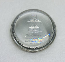 Vintage Salisbury Pewter Paperweight Dome Glass “Truth Shall Make You Free” 31 picture