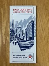 Texaco Map Salt Lake City Ogden Provo Utah 1966 Gas Oil Folding Street picture