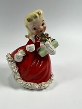 1956 Vintage NAPCO Japan Ceramic Christmas Girl with Gifts picture