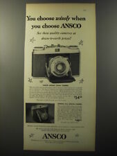 1953 Ansco Regent and Speedex Cameras Ad - You choose wisely when you choose picture