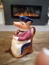 Whimsical Ceramic Sommelier Large 9”  Pig Jug or Pitcher Wine picture