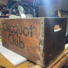 Vintage Rare Clicquot Club Wooden Crate 2 Dozen 7oz Bottles Marked 1953 picture