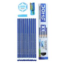 Doms X1 Xtra Super Dark 10 Pencils With Free Eraser, Scale & Pencil Cap Inside picture