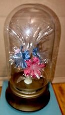 Vintage Fiber Optic Glass Domed Lamp Light Color Changing  Musical Fun picture