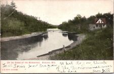 Vintage Postcard Banks of Menominee River Niagara WI Wisconsin 1907 I-511 picture