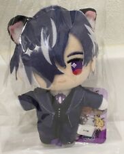 Obey me Belphegor Chain Mascot Plush Doll Toy Black Cat Butler Ver Japan New picture