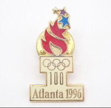 Olympic Flame Atlanta 1996 Gold Tone Vintage Lapel Pin picture