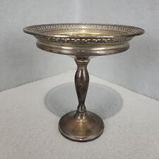 Vintage STERLING SILVER WEIGHTED PEDESTAL CANDY COMPOTE DISH 5.75
