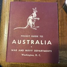 POCKET GUIDE TO AUSTRALIA WAR & NAVY DEPT 1943 picture