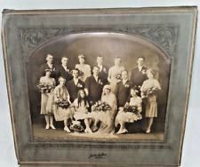 Antique 1920's Photo of  Bridal Party Plus Bridesmaid. Cleveland,  Ohio  picture