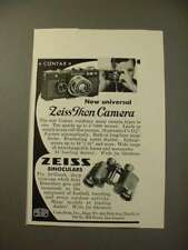 1933 Zeiss Contax Camera, Binoculars Ad picture