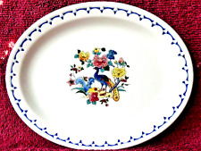 Railroad Dining China Milwaukee Road Peacock Oval Plate picture