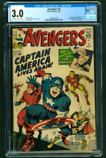 Avengers 4 CGC 3.0 1st Silver Age App of Captain American Steve Rogers 1964 HULK picture