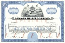 Cannon Mills Co. - Textile Manufacturing Company Specimen Stock Certificate - Av picture
