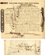 Bank of the Delaware and Hudson Canal Co. signed by Francis Spinner - Stock Cert picture
