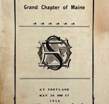 Order Of The Eastern Star 1914 Masonic WW1 Portland Maine Chapter Vol VII E47 picture