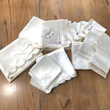 Large Lot Of White Vintage Linens picture