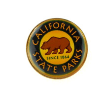 California State Parks Since 1864 Graphic Bear Enameled Lapel Pin Pinback picture