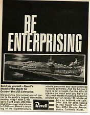 1969 REVELL Model Ship kit USS Enterprise aircraft carrier Vintage Print Ad picture