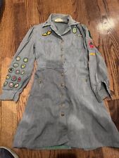 Vintage Late 1930s Early 40s Girl Scout Dress w/Patches Monmouth Nice picture