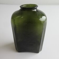 OPEN PONTIL EARLY OLIVE GREEN NEW ENGLAND BLOWN GLASS SNUFF BOTTLE picture