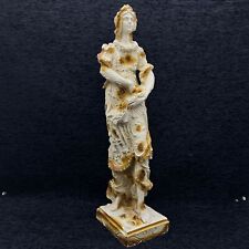 Antique Statue Tall Woman Nice Gardens Stone Victorian Style Hand Engravings picture