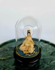 Antique Chenese Ceramic Figurine under glass Kwan-Yin  3.5