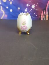 Vintage Ceramic Easter Egg Handpainted Decorative 3-Footed picture