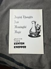 ￼ ￼🔥RARE-Impish Thoughts & Meaningful Magic-Kenton Knepper ￼Mentalism ESP🔥🔥 picture