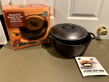 Lodge Logic Cookware Cast Iron Dutch Oven With Lid 5 Quart Black L8DOL3 picture