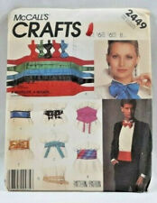1986 McCalls Sewing Pattern 2449 Mens & Womens Belts & Ties 10 Styles Vintg 5727 picture