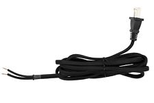 8 ft Black Rayon Cloth Covered Electric Lamp Cord w/ End Plug, DIY Lamp Repair  picture
