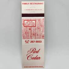 Vintage Matchcover Red Cedar Restaurant Pacific Missouri picture