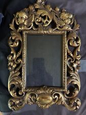 Antique Art Deco Victorian Easel Picture Frame Cherub Brass Frame picture