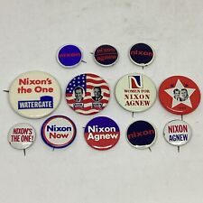 (Lot Of 12)Vint 1960’s Richard Nixon & Spiro Agnew Presidential Campaign Buttons picture