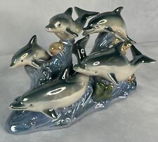 Dolphins Figurine Swimming Lessons Dolphins Large Figurine Porcelain picture