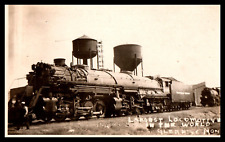 RPPC Baldwin 2-8-8-4 Yellowstone Locomotive Glendive Mont 1920's Worlds Largest picture