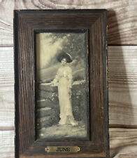 Vintage Framed Monochromatic Photo/Postcard  SYDNEY KENDRICK (BRITISH Lady picture