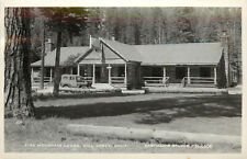 RPPC Postcard Fire Mountain Lodge Mill Creek Tehama County CA 1950's Jeep picture