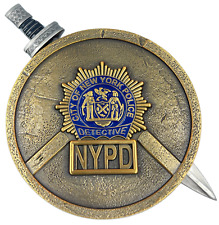 BL4-008 NYPD New York City Police Department Detective Shield with removable Swo picture