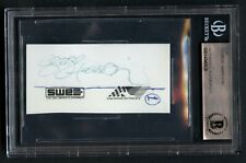 George Harrison signed auto 1.5x3 cut Austalian Grand Prix Stub BEATLES BAS Slab picture