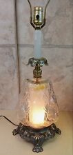 Vintage Ef & Ef Industries 3-way Table Lamp Clear Glass Globe MCM picture