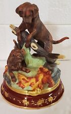 LE Franklin Mint Fetching My Attention Porcelain Trinket Box Dog Signed picture