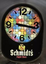 “MOTION”  Wow Schmidt’s Light Beer Lighted Kaleidoscope Wall Clock AWESOME picture