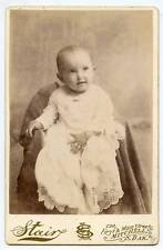 Original Cabinet Photo-Mitchell South Dakota-Baby-Long Dress-Nice Cute Smile picture