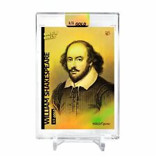 WILLIAM SHAKESPEARE Playwright Card 2023 GleeBeeCo #WSPL-G Encased Holo GOLD 1/1 picture