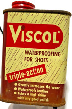 Vintage Tin Advertising VISCOL Waterproofing For Shoes - Almost Full picture
